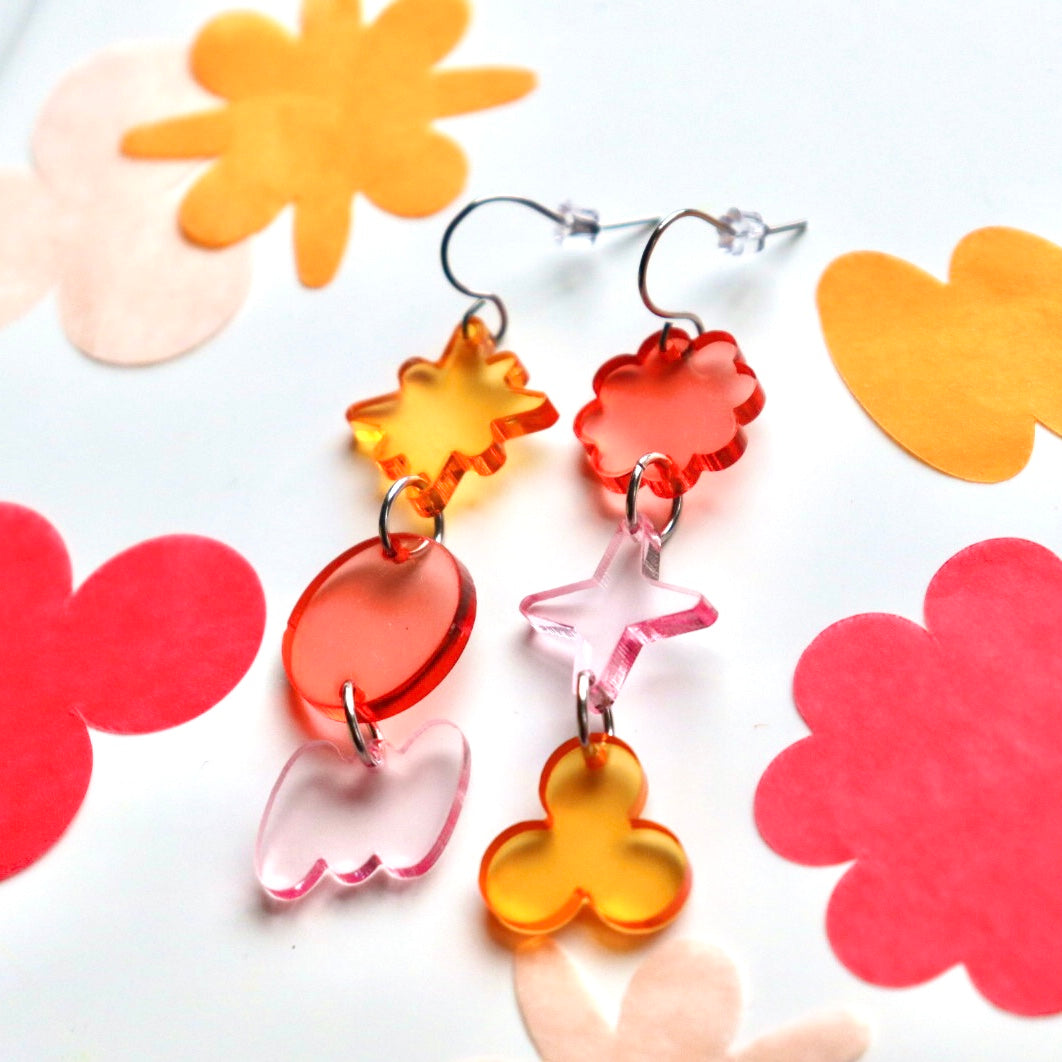 Permission to Dance Confetti Acrylic Earrings